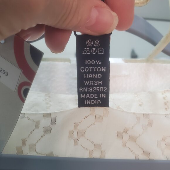 Sacred Threads Cream Colored Cover Blouse NWT- S/M - Picture 5 of 6